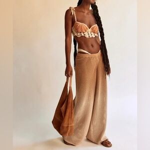 Honor the Gift Crochet Ombre Beach Cover-up Pants Size Small